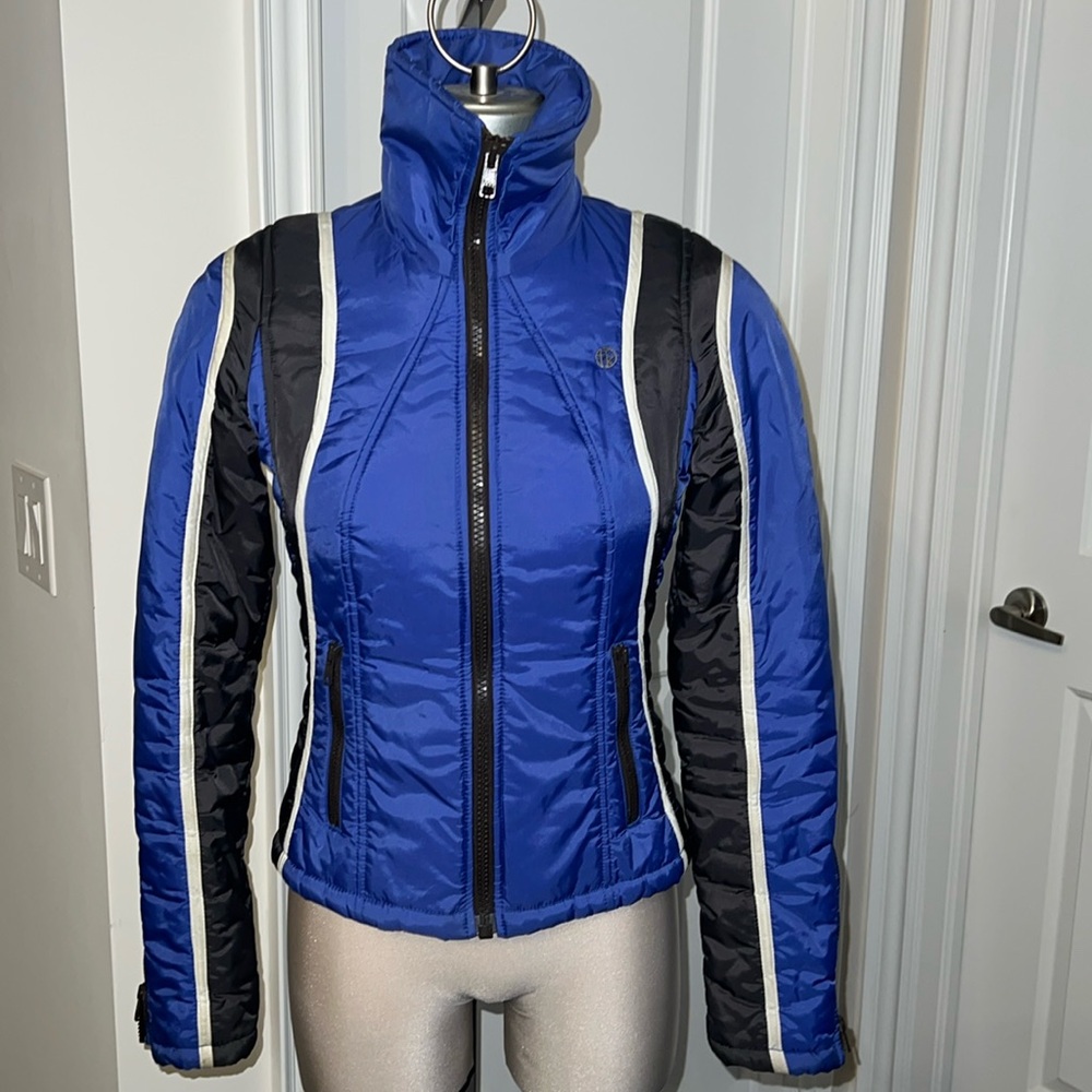 French Connection Blue and Black Puffer Jacket